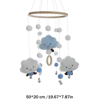 Baby Mobile Hängende Bettglocke Neugeborene Windspiel Kinderzimmer Wolke für Kinderbett