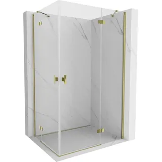 Mexen Mist H Duo Duschtür-Kabine 75 x 115 cm, transparent, gold - 8A5-075L-115P-50-00 - Gold