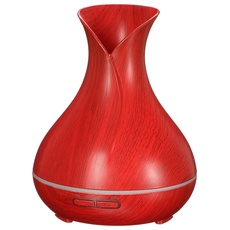 SIXTOL Vulcan Aroma Diffusor rotes Holz 350ml | Ultraschall-Luftbefeuchter | Zur Luftbefeuchtung und Durchduftung von Zuhause, Schlafzimmer, Büro | Aromatherapie | Für ätherische Öle