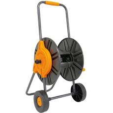 Amig - Schlauchwagen | für 1/2" Schläuche | max. 60m gerollt | mit Kurbel zum einfachen Aufrollen | Polypropylen | Orange und Grau