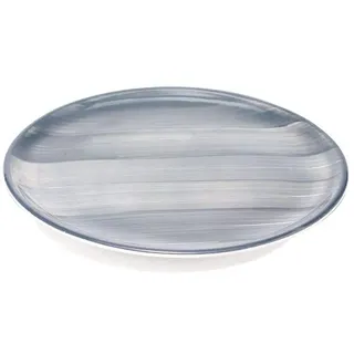 Zafferano Striche - Porzellanteller, Durchmesser 270 mm, Farbe Grau, spülmaschinengeeignet bis 60° - Set 6-teilig