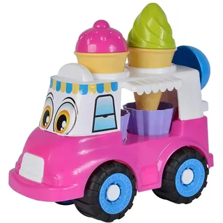 Simba 107134506 - Eiswagen, 7X Zubehör, Eiswaffeln, 1x Portionierer, Länge 25cm, Sandkasten, Sandspielzeug