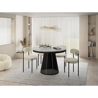 WFL GROUP Naro Ø 100 cm Marmor Weiß