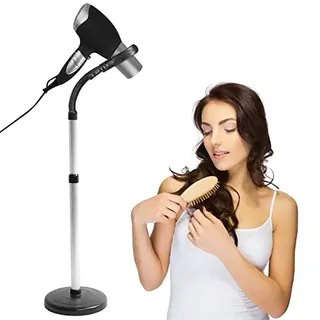 Verstellbarer Haartrocknerhalter, ABS + Edelstahl, Haartrockner-Gebläseständer, Freihändiger Haartrocknerständer, Praktisch Zum Kämmen und Föhnen der Haare