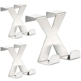 RICOO 3 x Türhaken zum Einhängen Edelstahl Haken Badezimmer MH031Sx3 Garderobenhaken Kleiderhaken Tür Garderobe Bademantel- & Handtuchhaken ohne Bohren Türgarderobe Türhänger Metallhaken Jackenhaken