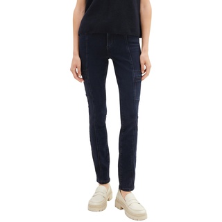 TOM TAILOR Damen 1039971 Alexa Slim Cargo Jeans, 10173-dark Stone Blue Black Denim, 30/32