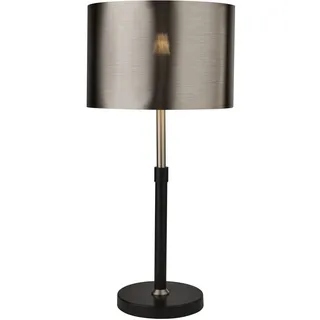 Tischleuchte Nachttischlampe Schwarz Metall 59,5 cm E27 Wohnzimmer Modern