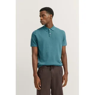 bugatti Poloshirt in feiner Strickstruktur, 550, flaschengrün