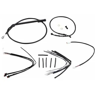 Burly Brand Harley Davidson Fl 12 ́ ́ Tbar Bremsleitungssatz - Black - One Size