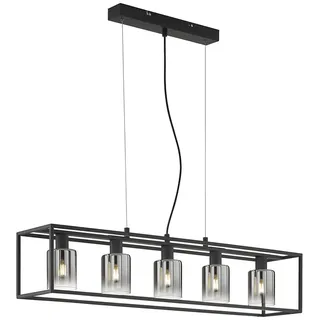 Fischer & Honsel Iska 5-flg. 18 cm zylinderförmig schwarz Glas