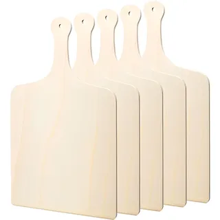 LDXDRU 5 Stück Holz Pizzaschieber, 42 x 30cm Holz Pizzabrett Pizzaschaufel Pizza Schieber Pizzabretter Flammkuchenbrett Flammkuchen Bretter, Flammkuchenbretter für Hausgemachte Pizza und Brot