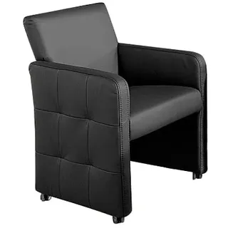 exxpo - sofa fashion Armlehnstuhl Kunstleder schwarz