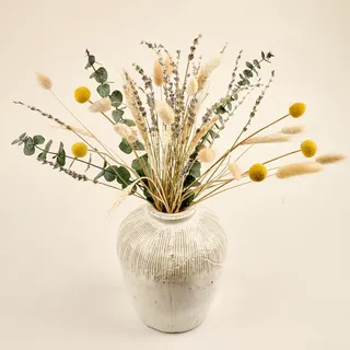 Meine Orangerie - Trockenblumen Set - 53 Stiele - Trockenblumenstrauß - Stilvolle und natürliche Trockenblumen Deko - Tisch Deko - Trockenblumen Hochzeit (Pure Joy)