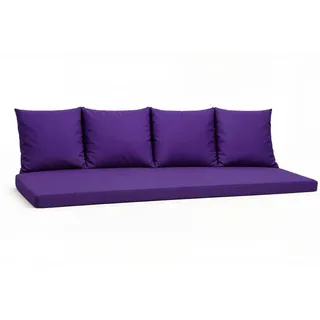 Setgarden Mix-Techno Gartenkissen Für Polyrattan Möbel 170×60×50 cm – Kissen Für 3 Sitzer Gartensofa 1tlg Violett