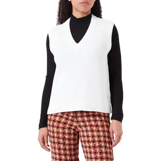 Marc O'Polo Denim Damen Pullunder aus Bio-Baumwolle ärmellos, Weiß (Scandinavian White), M