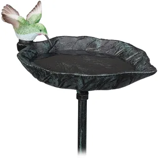 Relaxdays Vogeltränke 100,5 x 13,5 x 19 cm Dunkelgrün