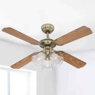 Westinghouse Princess Trio 105 cm Deckenventilator eiche mahagoni mit Licht