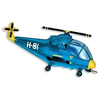 Ballonim® Helikopter blau ca. 80cm Luftballons Folienballon Party DekorationGeburtstag