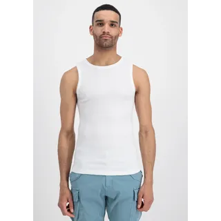 Muskelshirt ALPHA INDUSTRIES "X-Fit Rib Tank", Herren, Gr. 3XL, weiß, Obermaterial: 50% Baumwolle, 50% Polyester, Shirts Muskelshirt