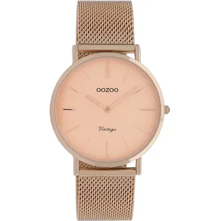 Oozoo Damenuhr Vintage C9922 Metallarmband Rosegold / Rosa 36 mm Meshband - Gold