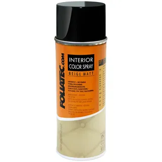FoliaTec Interior Color Spray Farbspray für Kunststoffe, Kunstleder und Leder, beige matt, 400 ml