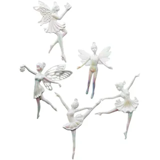 ERINGOGO 5 Stück Weihnachtsengel Anhänger Leichte Ballerina Baumschmuck Figuren zum Aufhängen an Weihnachtsbaum Tür Wand Festliche Deko für Weihnachten Party und Geschenkideen