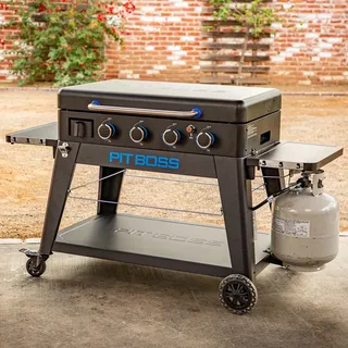 Gas-Grill Lift-off 4-Brenner Pit Boss Ultimate Plancha PB4BGD2 Blau-Schwarz Matt