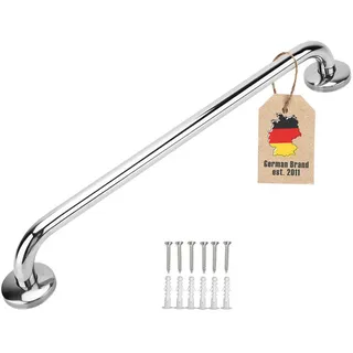 Intirilife Handtuchhalter aus Edelstahl Hochglanzpoliert - Länge 100cm 19mm Stangendurchmesser zum Bohren Handtuchstange Badetuchhalter Bad Sauna Küche,