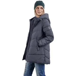 STREET ONE Damen A201971 Lange Steppjacke, Gravity Blue, 44