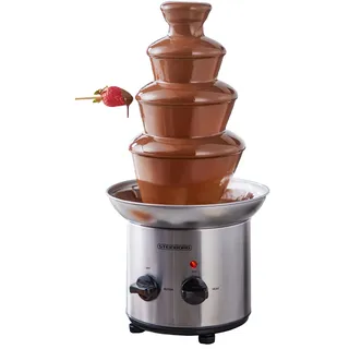 Schokoladenbrunnen | 170 Watt | 1250 g | Hochwertiger und langlebiger Edelstahl | 4 stufig | Hitzefest | Schokobrunnen | Fondue | Schokofondue | Schokofontäne |