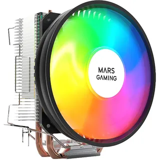 Mars Gaming MCPUARGB, RGB-CPU-Kühlkörper, 2X HCT-Heatpipes, TDP 130W, PWM Silent
