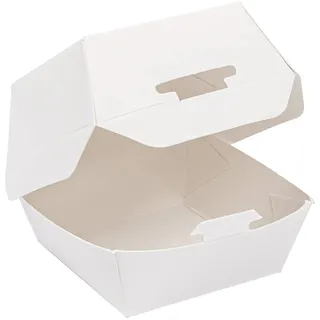 50 Stück - Mini-Muscheln, Hamburger, 250 g/m2, 5,3 x 5,7 x 5 cm, Weiß, Karton