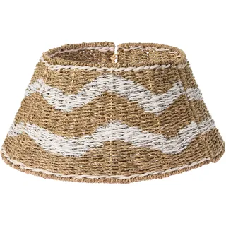 Beliani Weihnachtsbaumkragen HIVER Seegras Naturfarben 51 cm