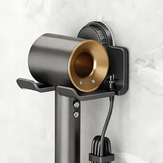 ATEWEITA Föhn Halterung ohne Bohren, Saugnapf Fönhalter für Badezimmer, verstellbare Haartrocknerhalter mit starkem Halt für Mieter, Universeller Hair Dryer Holder für Badezimmer