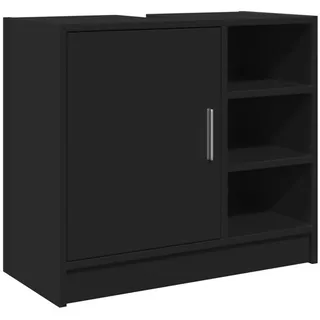 vidaXL Waschbeckenunterschrank Schwarz 63x29x55 cm Holzwerkstoff