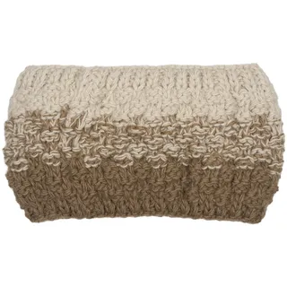 Stylebreaker 2-Farbiges Ombré Strick Stirnband Braun/Beige