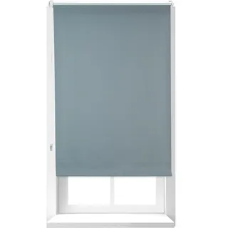 Relaxdays Undurchsichtiges Thermorollo, ohne Bohren, aufrollbar, Kette, 1 Einheit, Stoff-Aluminium, Grau, 70 x 160 cm