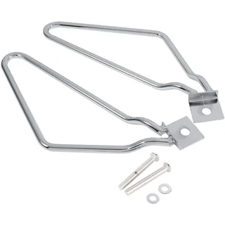 FTVOGUE Motorrad Satteltaschenhalterungen 2 Stück aus Eisen verchromt robust passend für XL883 1200 HD1450 1584 Silber