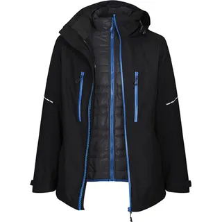 Regatta Professional TRA156 | Herren Jacke, X-Pro Evader III 3in1 Jacket, wasserdicht - Farbe: Black/Oxford Blue - Größe: 3XL