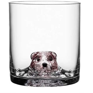 LKMY 460ml 3D Tier Haustier Kristallglas Schale, nette Katzen Schalen Glasbecher Kaffee Tee Wasser Trinkgläser für (Badger)