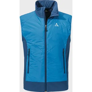 Funktionsweste SCHÖFFEL "Hybrid Vt Style Blaueis MNS", Herren, Gr. 56, blau (8405, blau), Oberstoff: 86% Nylon, 14% Elasthan; Oberstoff Vorderteil: 100% Nylon; (Coating: Polyurethan); Futter: 100% Polyester; Wattierung: 100% Polyester, ohne Ausschnitt, Westen Funktionsweste