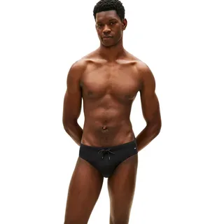 Tommy Hilfiger Herren Badehose Brief mit Tunnelzug, Schwarz (Black), M