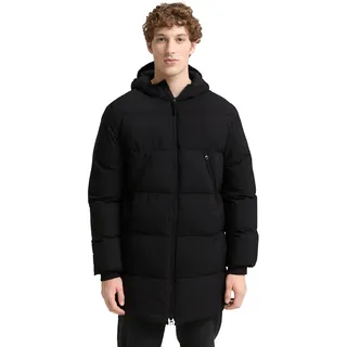 Steppjacke TOM TAILOR DENIM, Herren, Gr. XXL, schwarz, Web, Obermaterial: 100% Polyester. Futter: 100% Polyester, Strukturmuster, unifarben, regular fit Po-bedeckend, elastischer Bund, Jacken Steppjacke, mit Logo Print