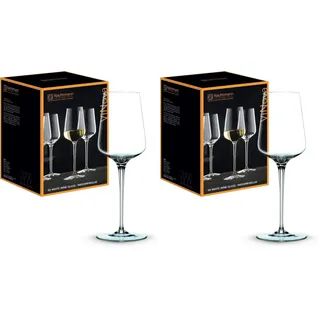 Nachtmann 4-teiliges Weißweingläser Set, 380 ml, ViNova, 98074, Weingläser aus Kristallglas, Weißwein Gläser spülmaschinenfest (Packung mit 2)
