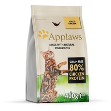 Applaws getreidefreies Katzentrockenfutter mit Huhn für ausgewachsene und reife Katzen, natürlich und vollständig (1x 400g Packung)