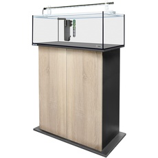 sera AquaTank 96 L mit Acryl Holder und 90 cm Unterschrank Sonoma Oak, Aquarium ein Komplettset mit LED Beleuchtung, Innenfilter und Heizer