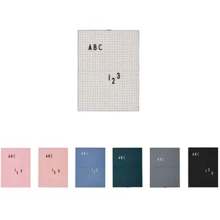 Design Letters Letterboard A4 Grau | Stecktafel 29x21 cm | Memoboard | Filz-Buchstabentafel zur Dekoration | Message Board für zimmer deko, büro deko, Wanddeko | Stecktafel Buchstaben | Memotafel