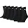 Short Crew Sportsocken 6-Pack schwarz 35-38