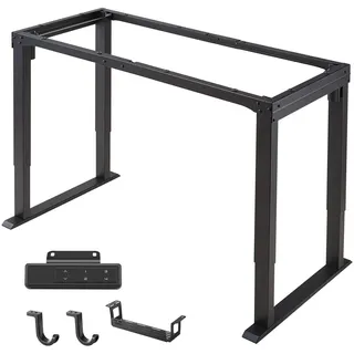 Vevor Höhenverstellbarer Schreibtisch Gestell 125 kg 4 Tischbeine Schwarz