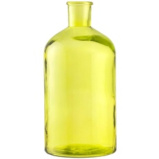 H&h vaso retro in vetro riciclato giallo h 28 cm